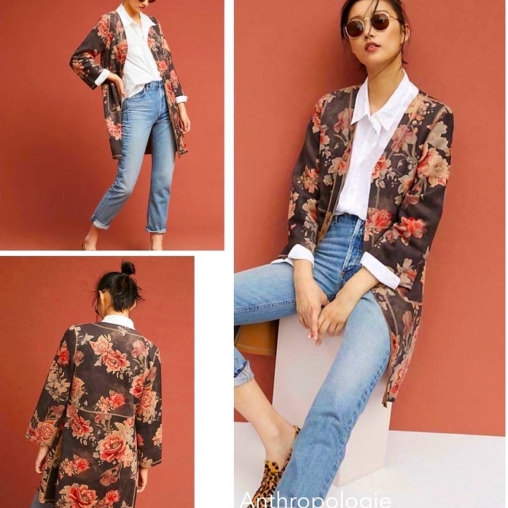 Anthropologie Solitaire Faux Suede jacket